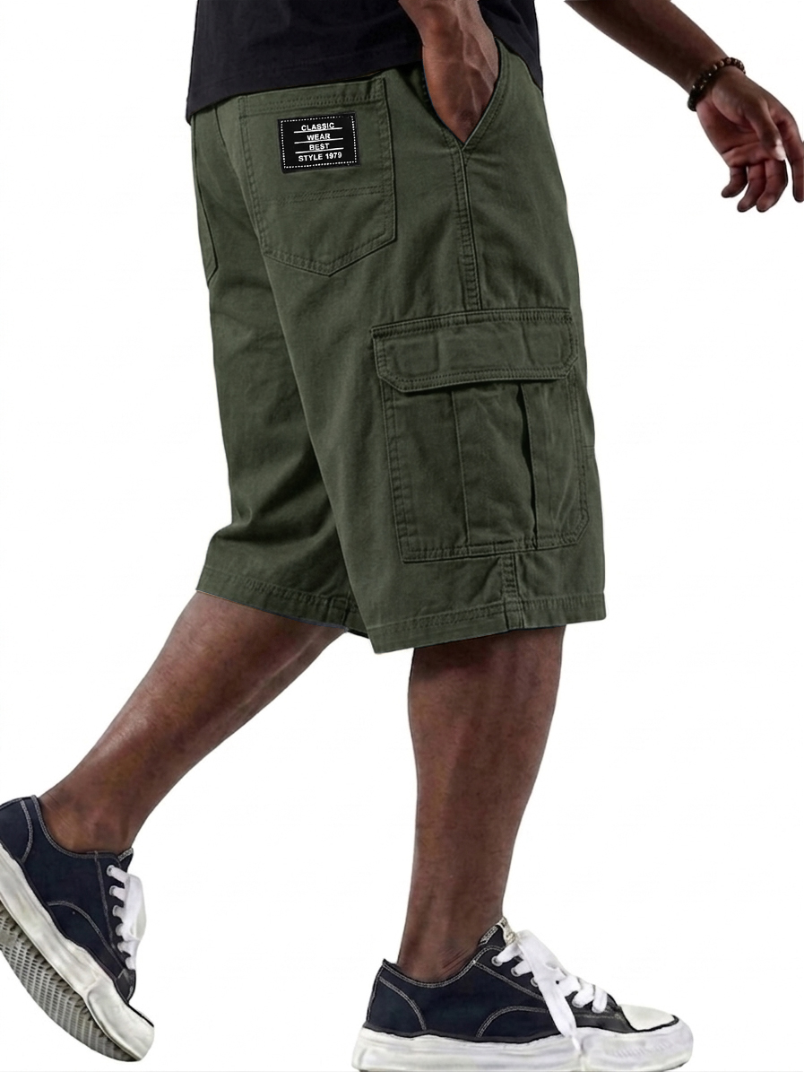 Casual and Versatile Multi-Pocket Cargo Basic Shorts