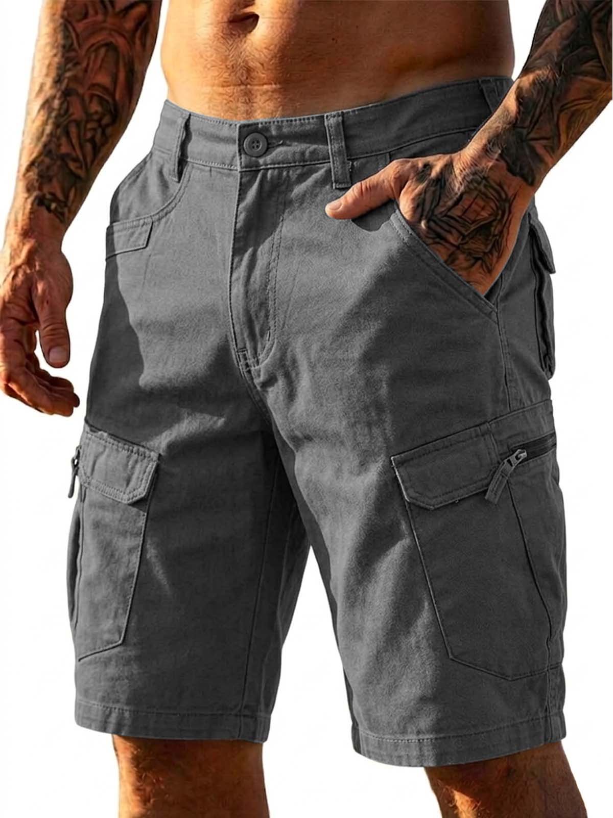 100% Cotton Camouflage Basic Multi-Pocket Cargo Shorts