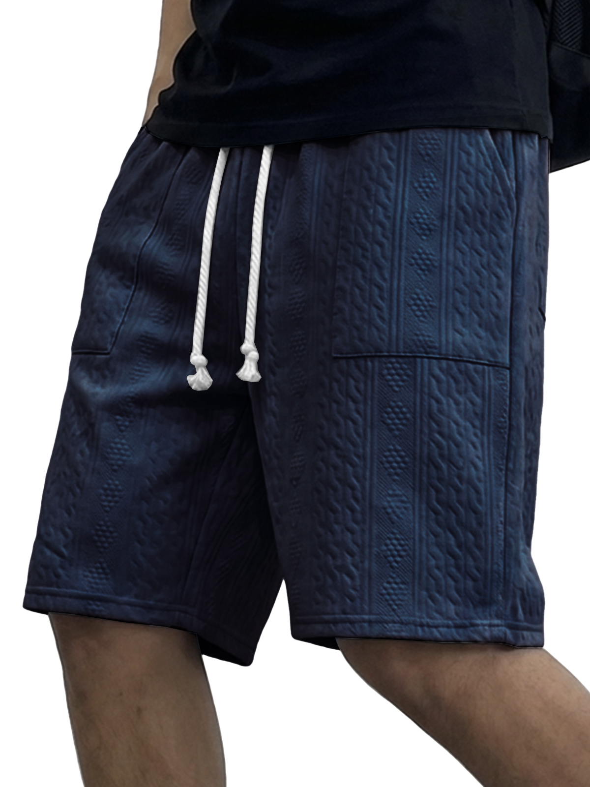 Men's Everyday Casual Jacquard Textured Shorts