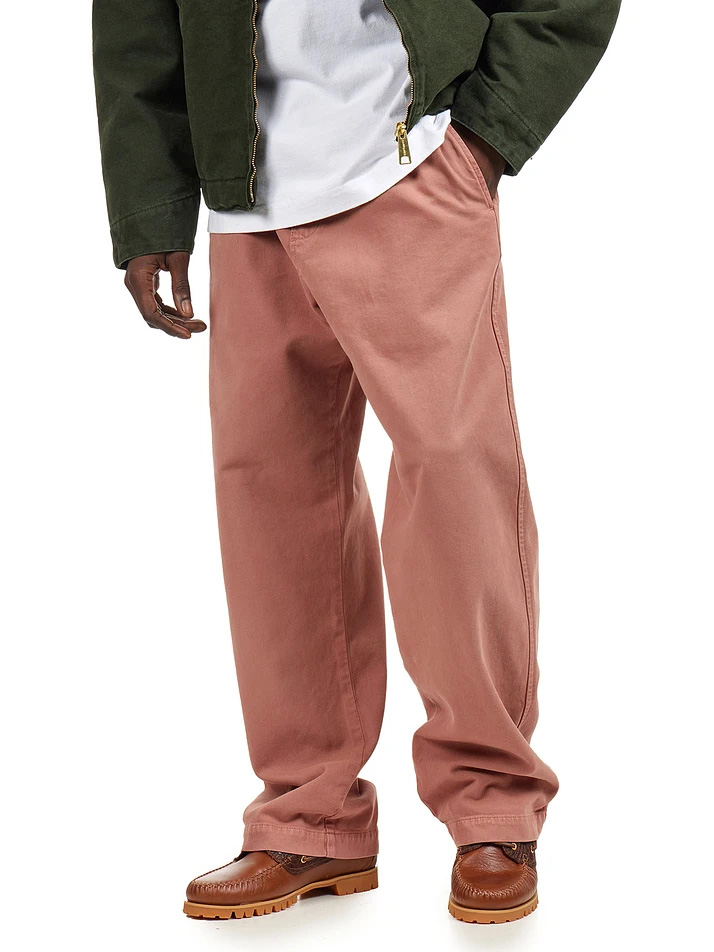 Men's Casual Retro Workwear Embroidered Logo Loose Stretch Waistband Pocket Pants