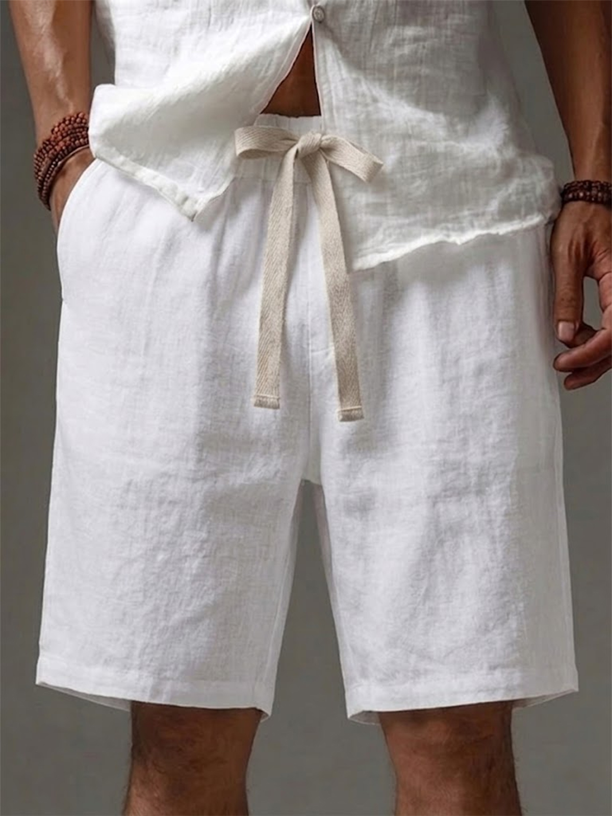 Men's Solid Color Vacation Casual Shorts