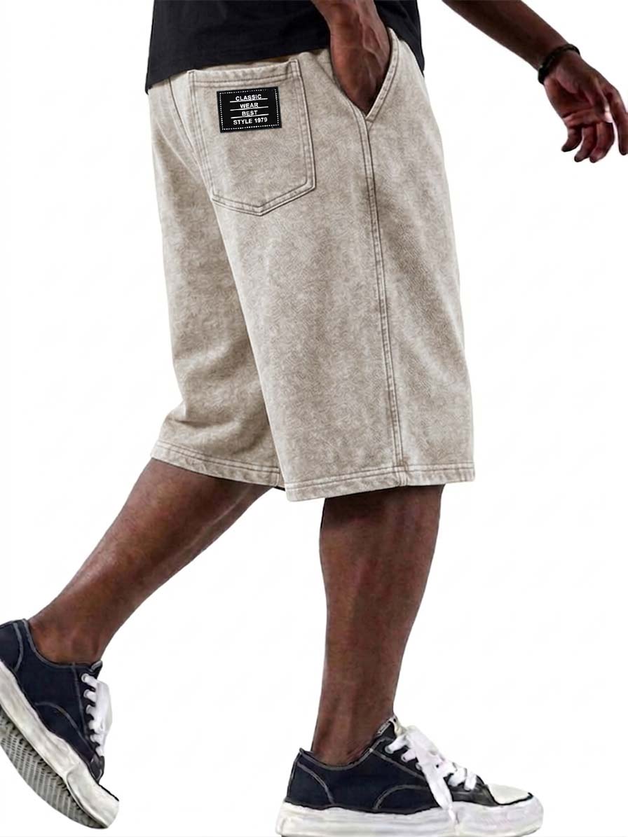 100% Cotton Washed & Distressed Casual Basic Shorts