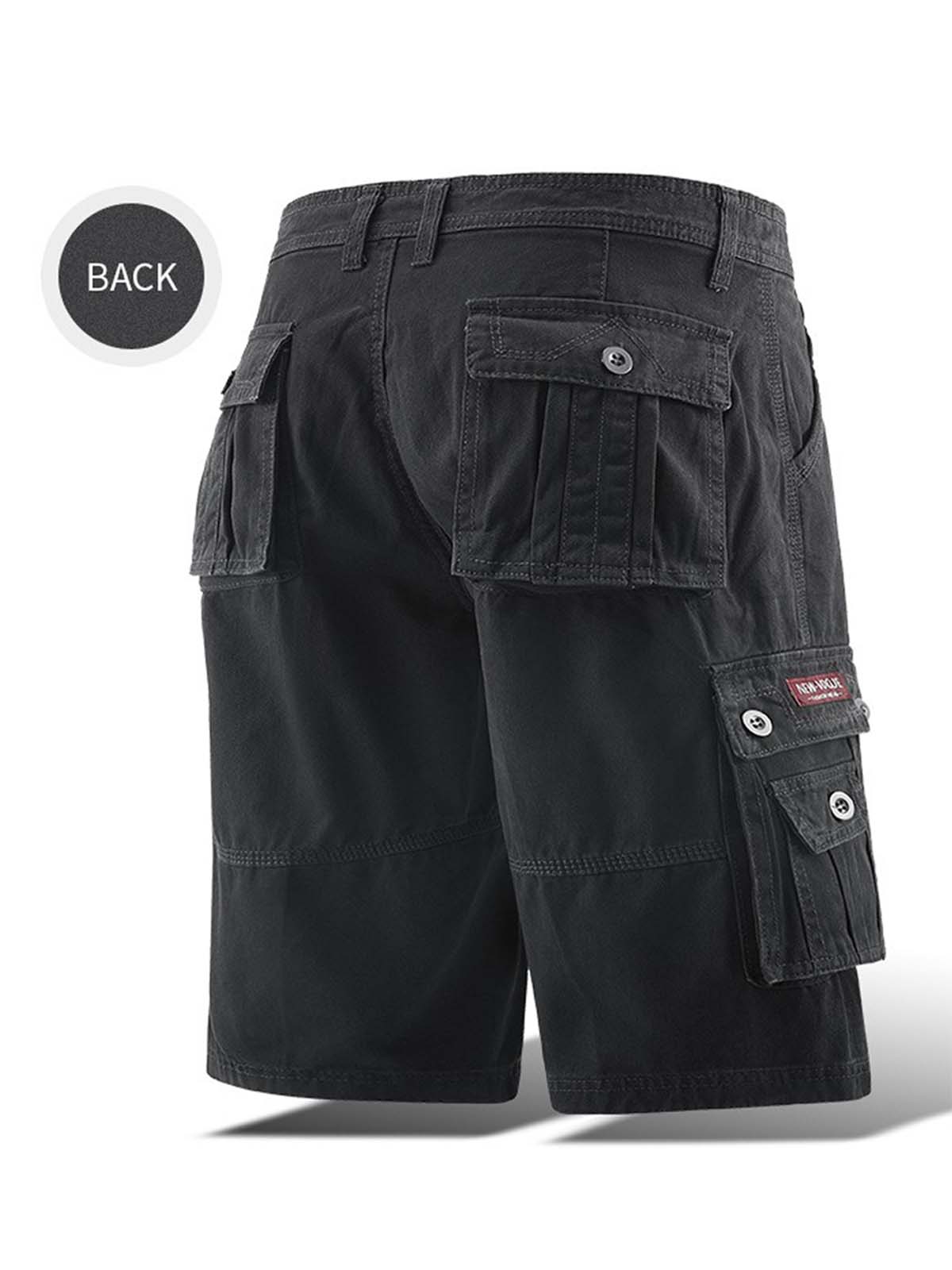 100% Cotton Basic Multi-Pocket Cargo Shorts