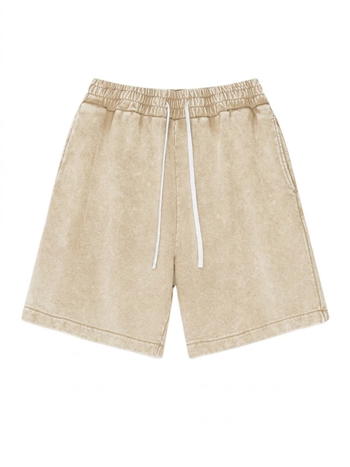Heavyweight Men's Distressed Washed Loose Drawstring Retro Shorts
