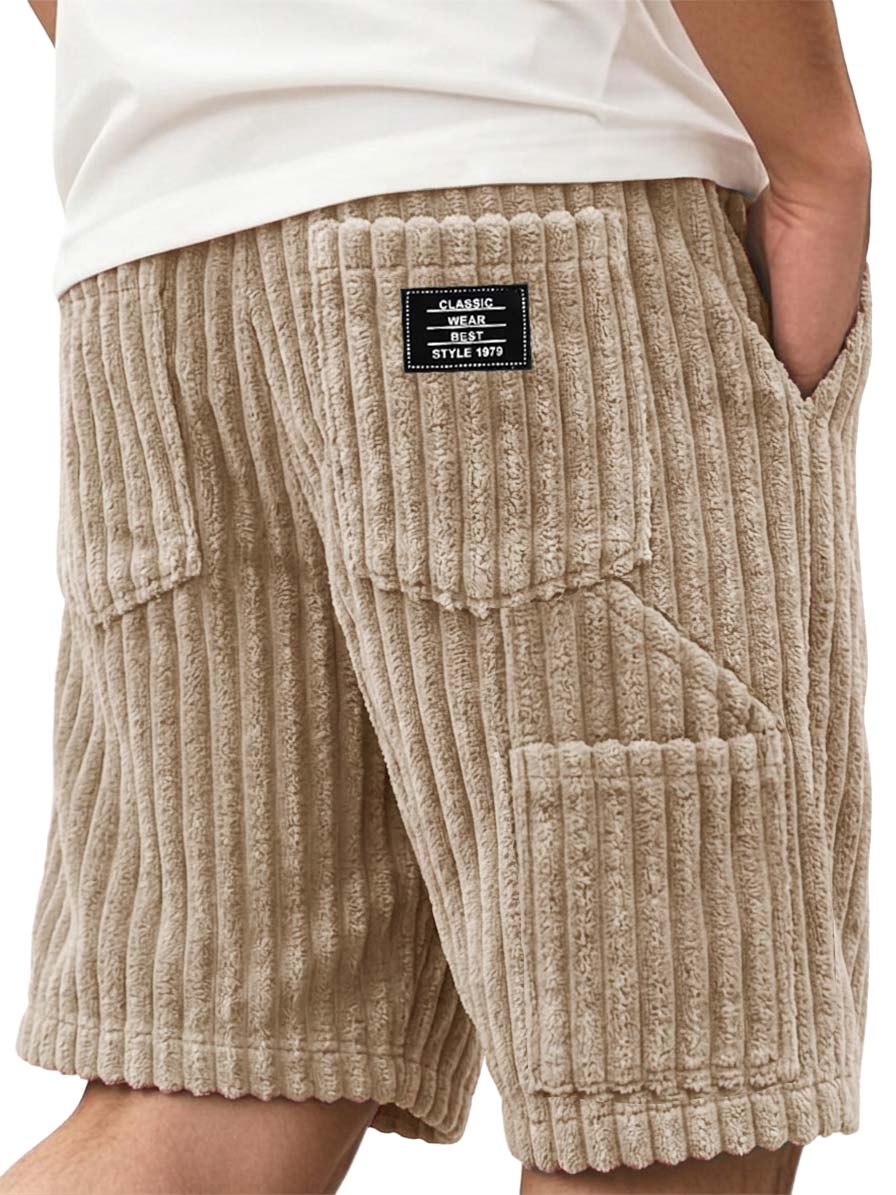 Corduroy Multi-pocket Utility Casual Shorts