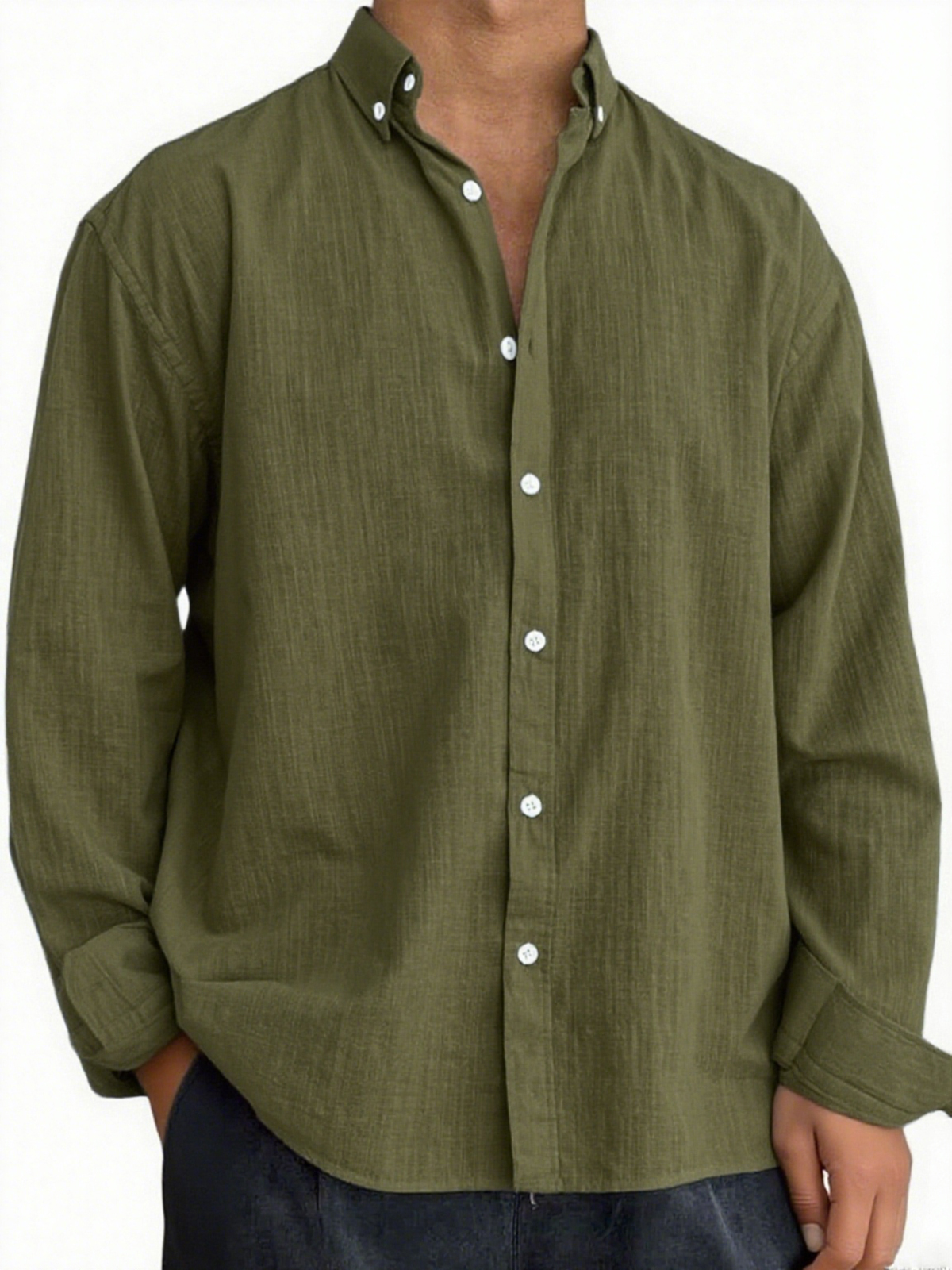 Men's Stylish Breathable Linen Casual Everyday Long Sleeve Shirt