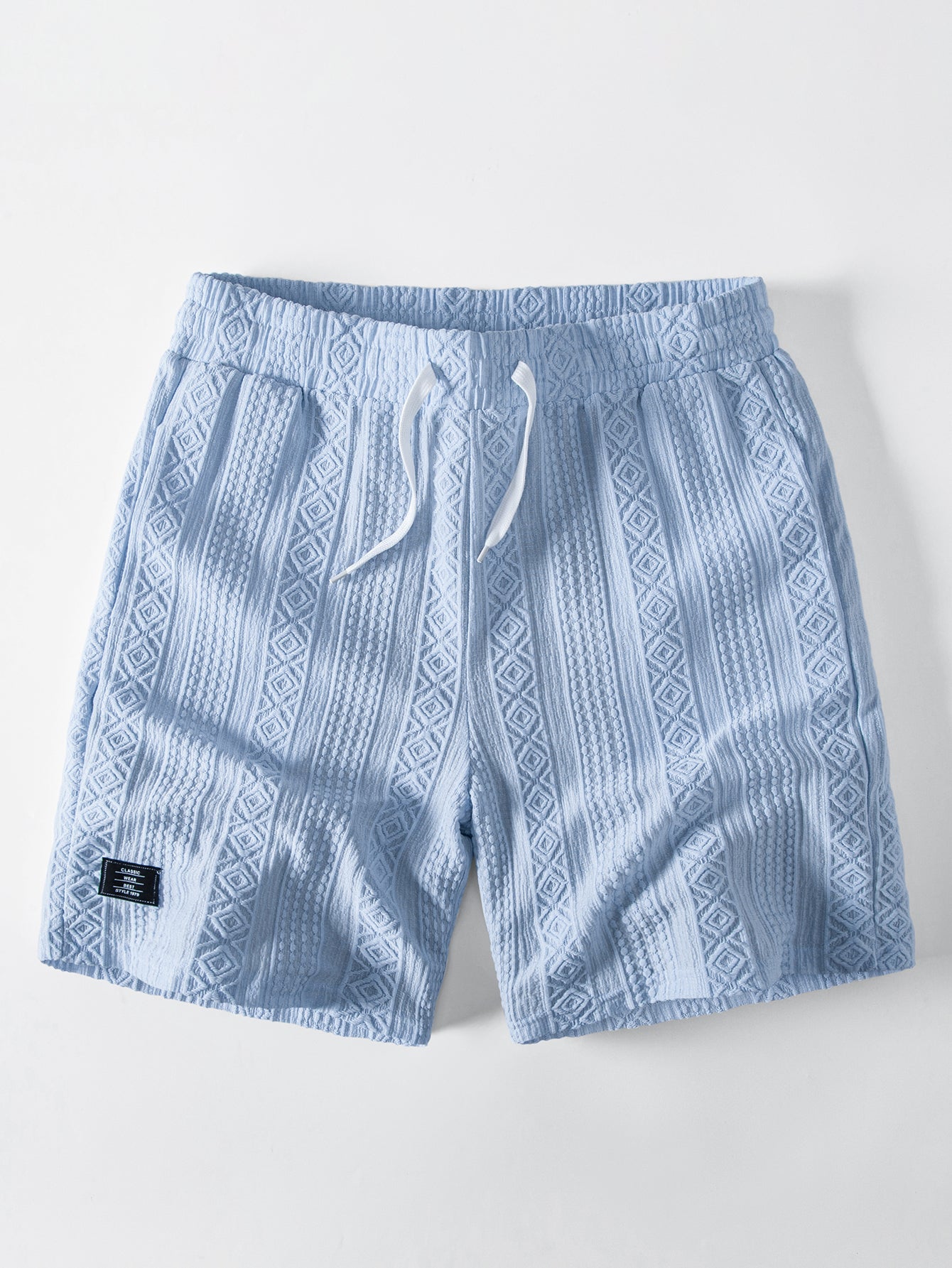 Fashionable Casual Jacquard Textured Shorts
