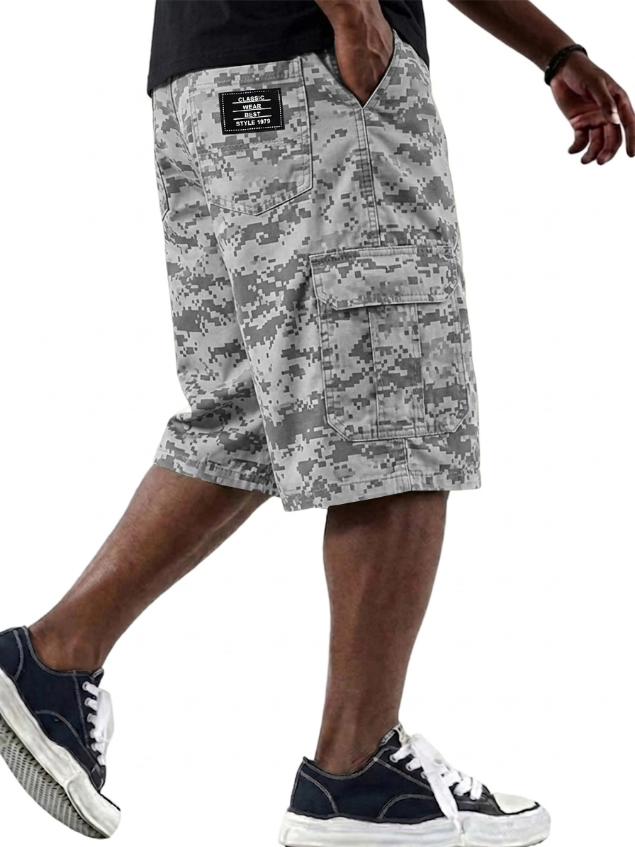 Pixel Camouflage Basic Cargo Shorts