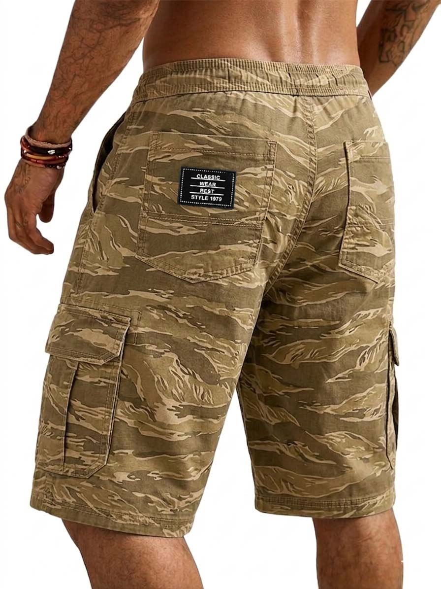 Vintage Camouflage Cargo Basic Shorts