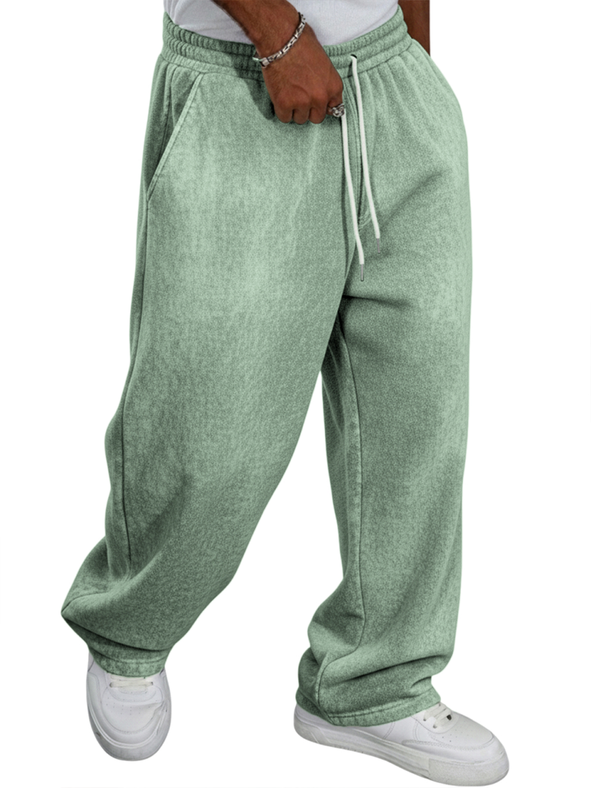 Men's Solid Color Simple Drawstring Sweatpants