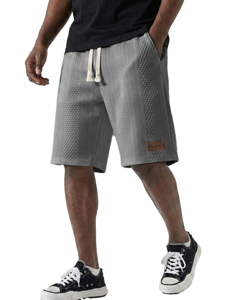Men's Striped Jacquard Casual Shorts