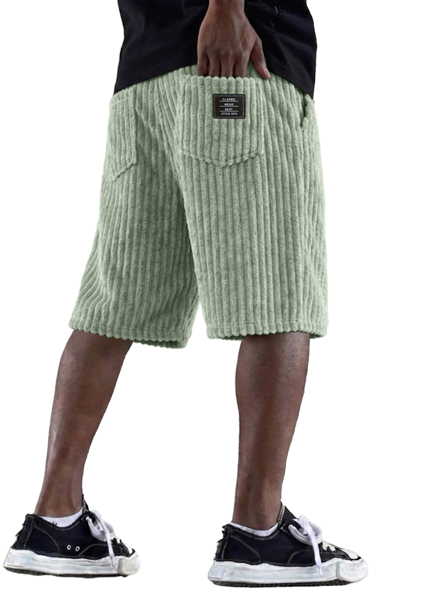 Men's Corduroy Multi Pocket Shorts with Logo