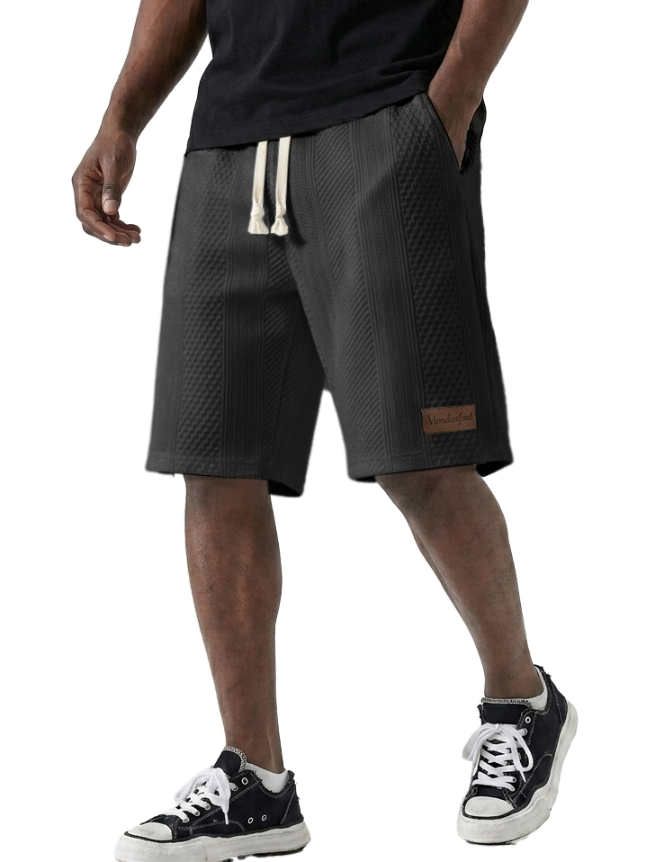 Men's Striped Jacquard Casual Shorts