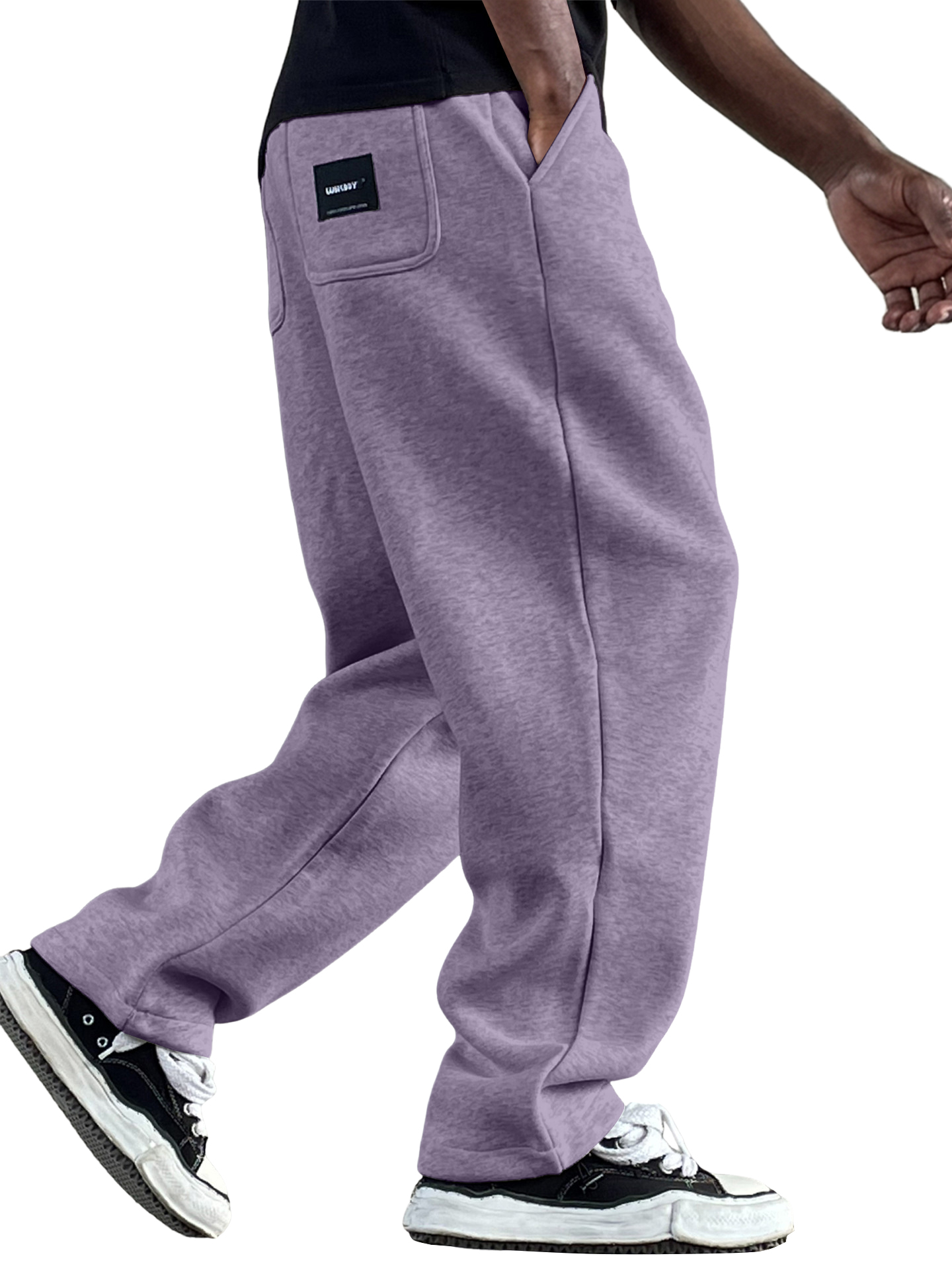 Men's Vintage Casual Everyday Multi-Pocket Embroidered Logo Air Layer Cotton Trousers