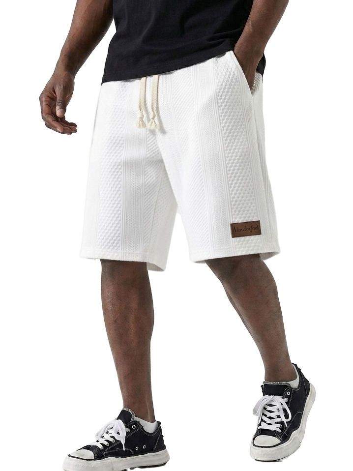 Men's Striped Jacquard Casual Shorts