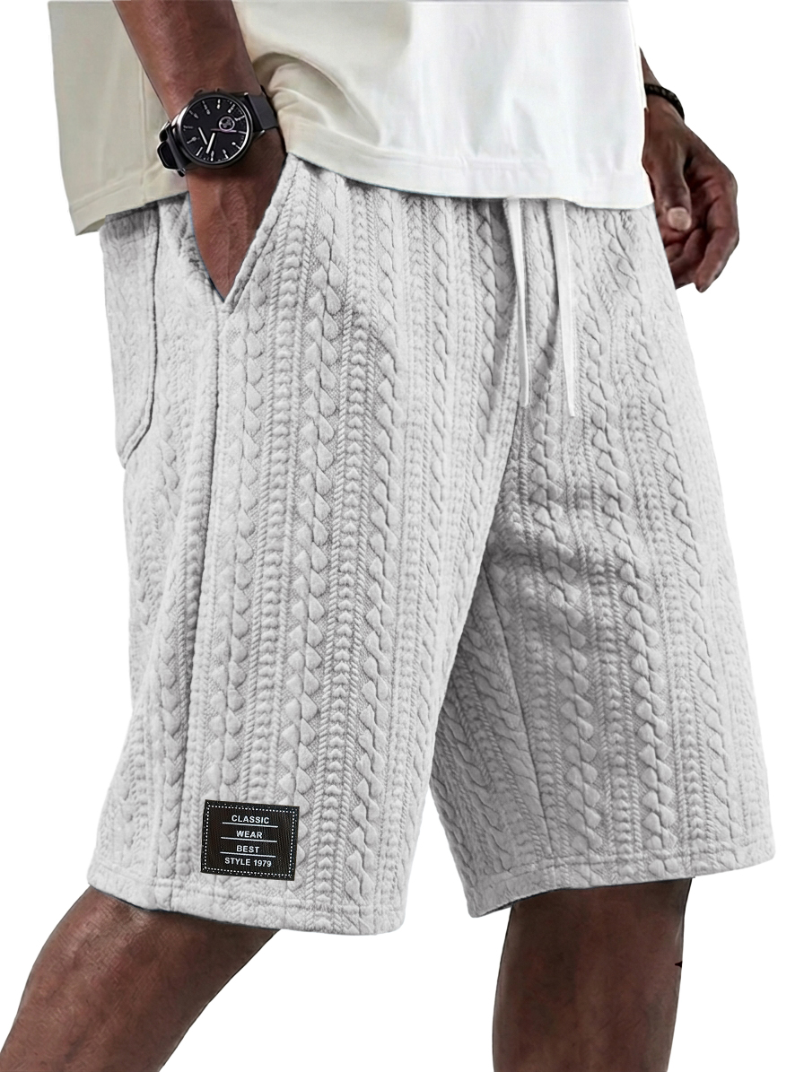 Men's Jacquard Striped Casual Shorts