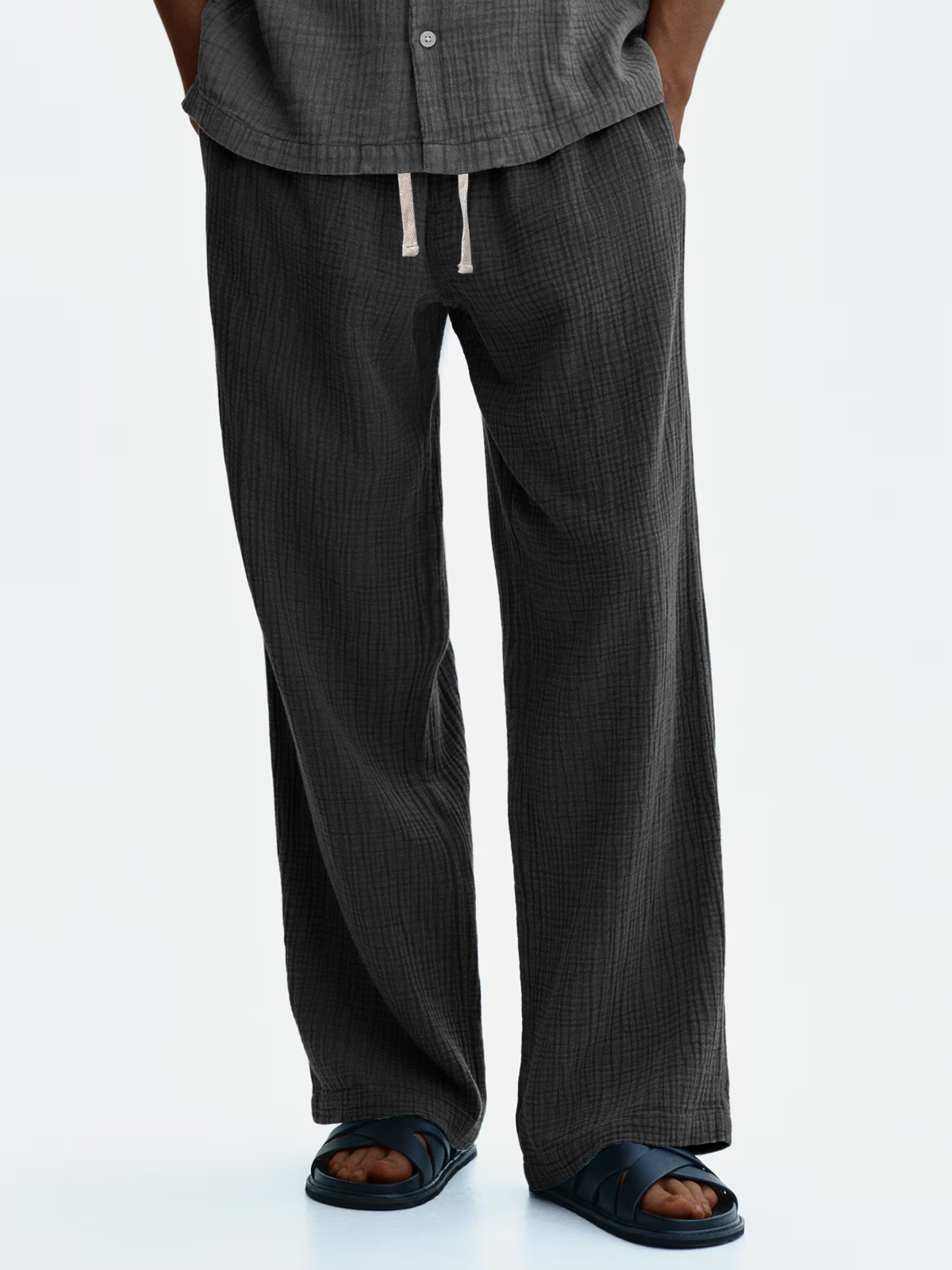 Men's Casual Loose Comfortable Textured Trousers
