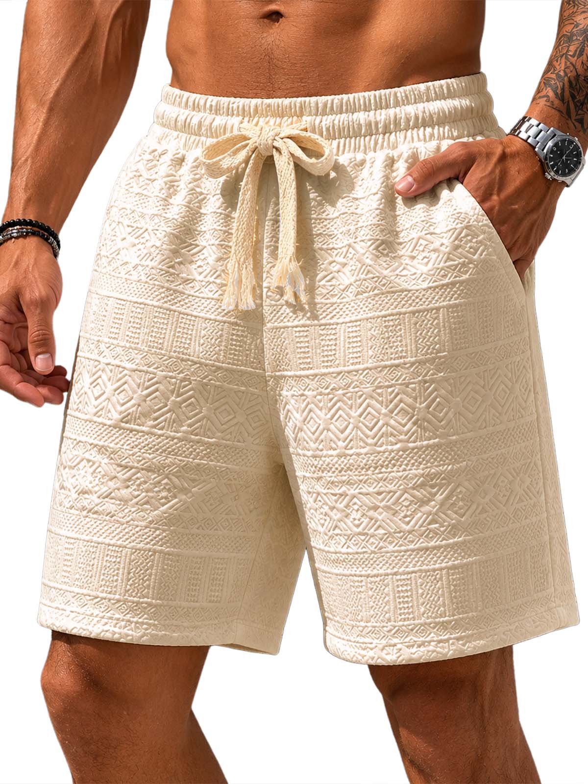 Men's Jacquard Textured Shorts