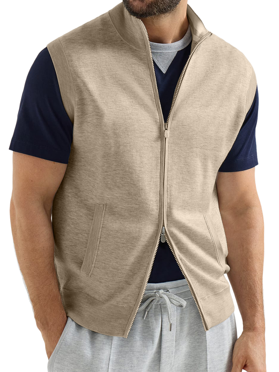 Men's French "Old Money" Style Terry Cloth Athletic Vest