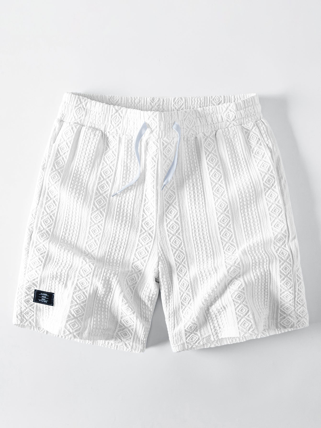 Fashionable Casual Jacquard Textured Shorts