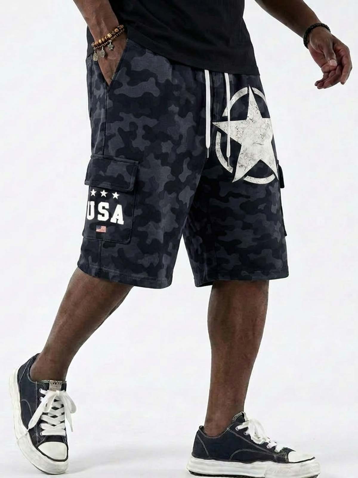 USA Camouflage Cargo Shorts