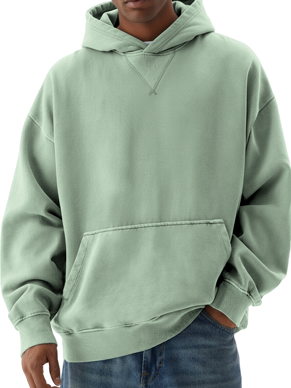 Men's Basic Heavyweight X-stitch Pullover Hoodie