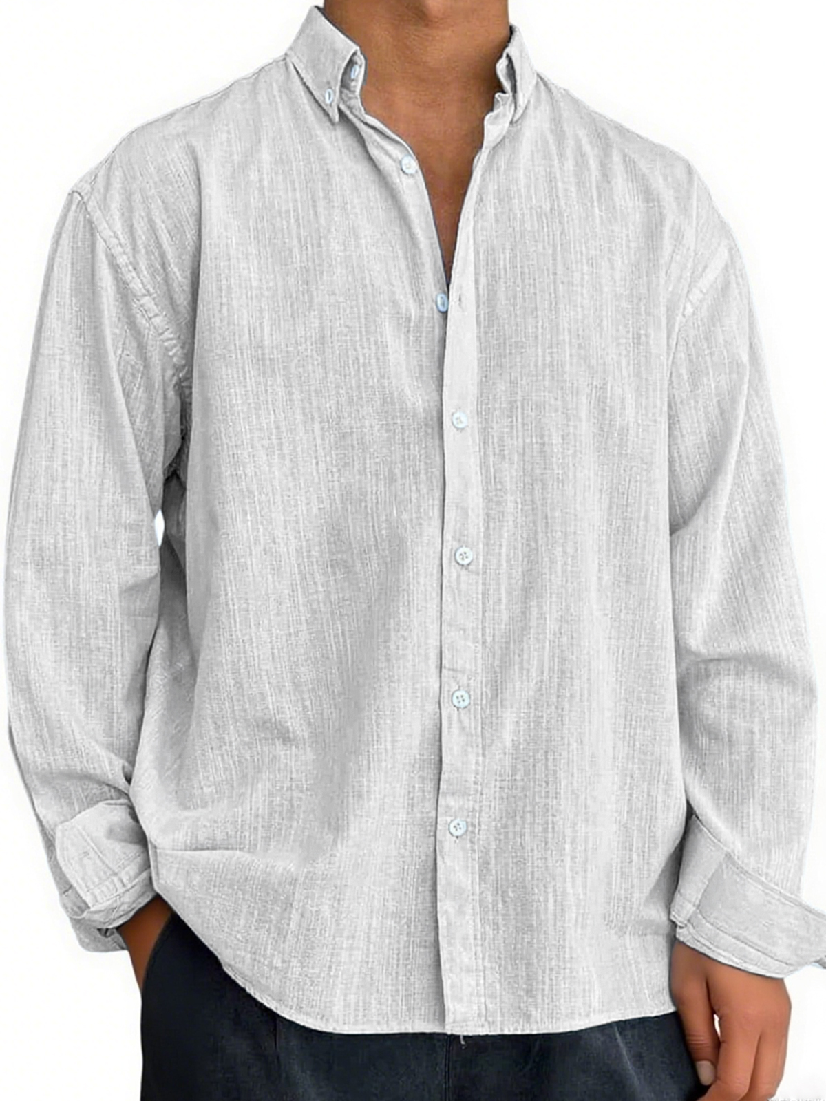 Men's Stylish Breathable Linen Casual Everyday Long Sleeve Shirt