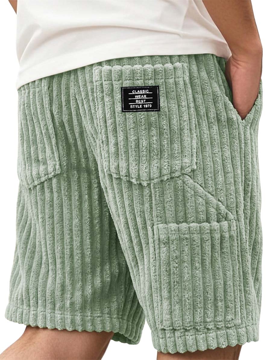 Corduroy Multi-pocket Utility Casual Shorts