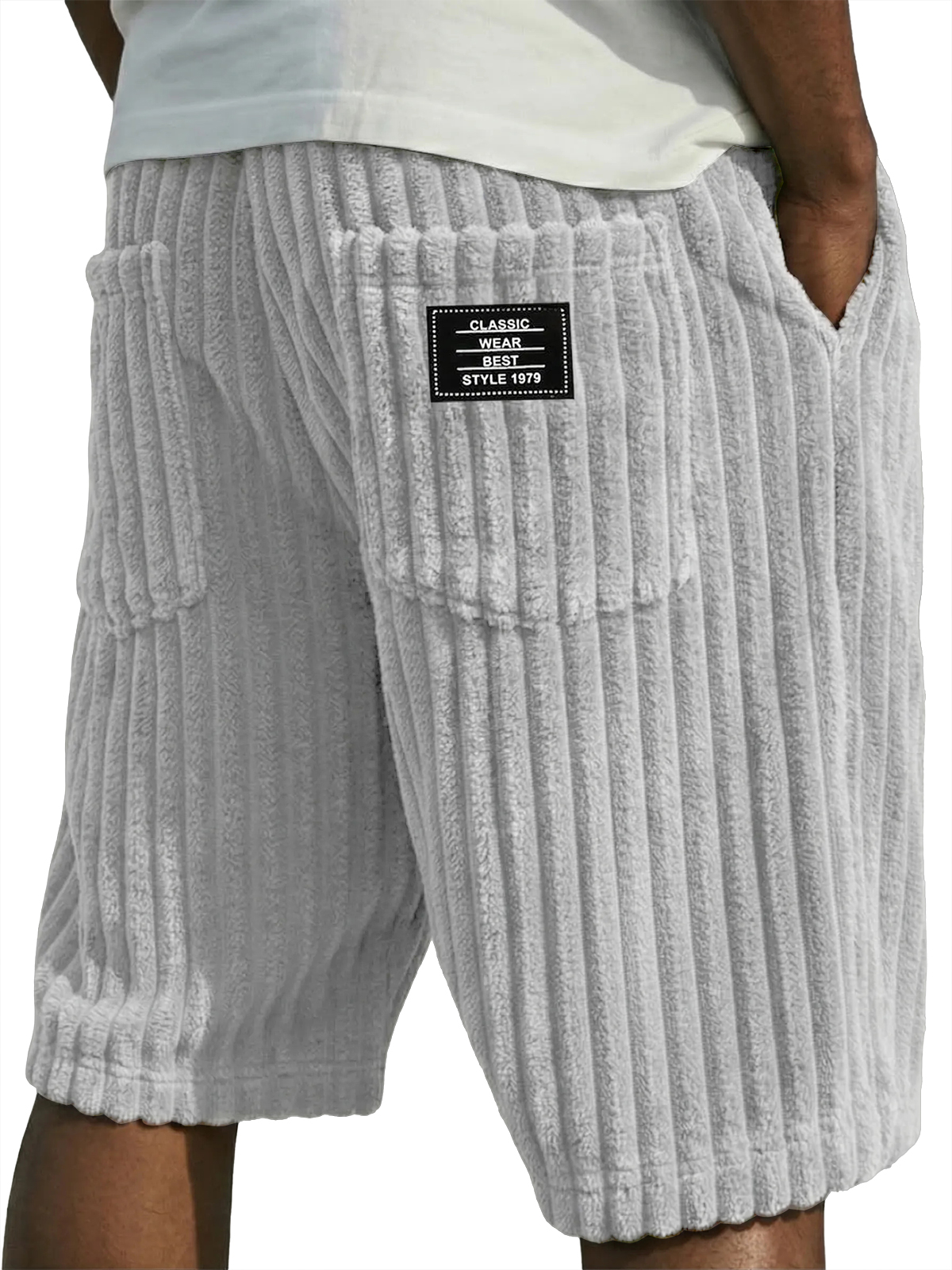 Men's Retro Corduroy Pocket Shorts