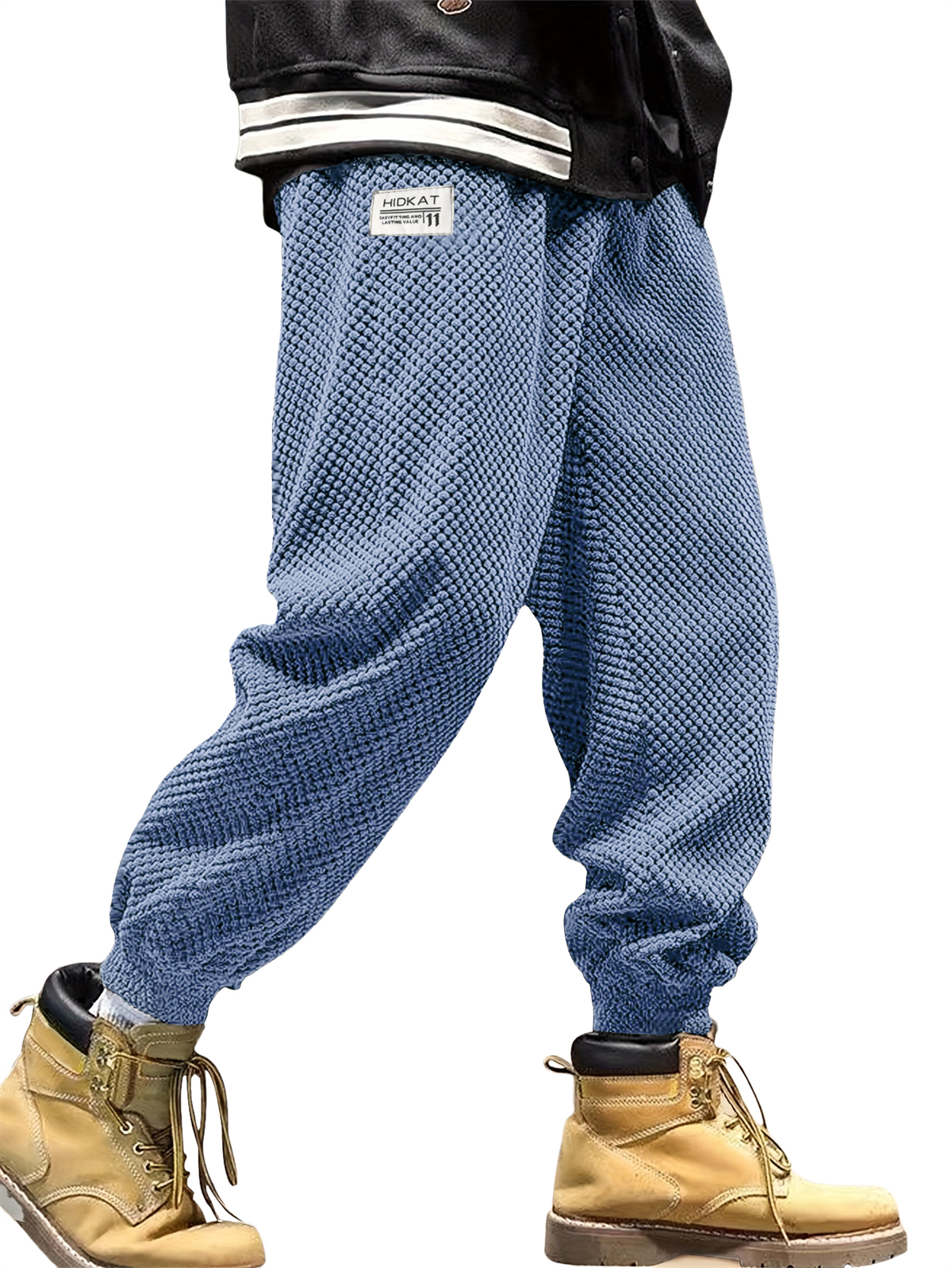Men's Casual Simple Embroidered Logo Corduroy Jogger Pants