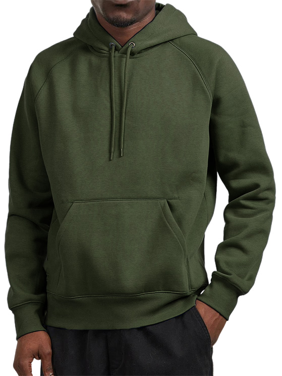 Men's Casual Everyday Pocket Raglan Sleeve Hooded Sweatshirt