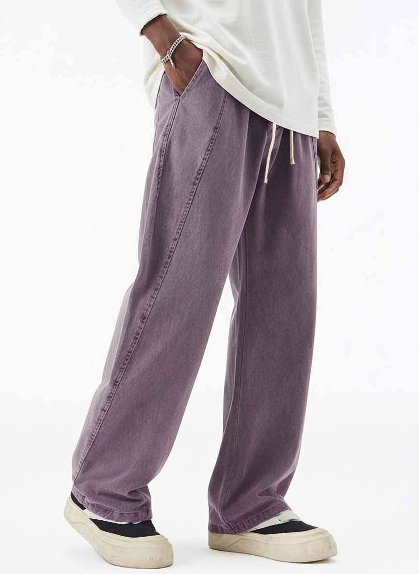 Men's Retro Fashion Washed Distressed Trousers