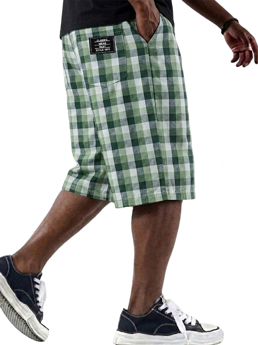 Stylish & Versatile Plaid Basic Shorts