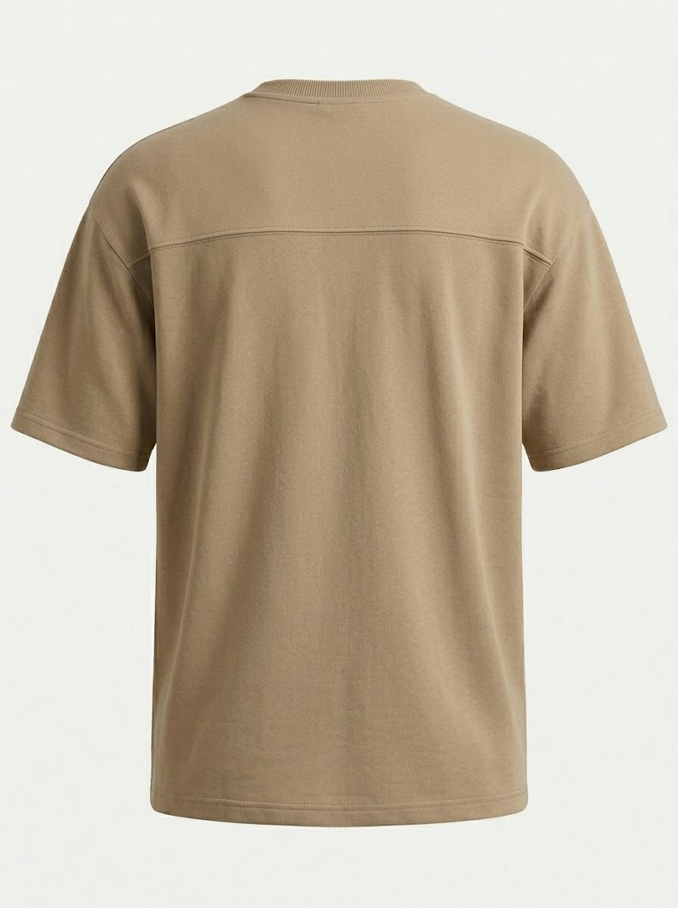Men's Deconstructed Patchwork Crew Neck Pullover T-shirt