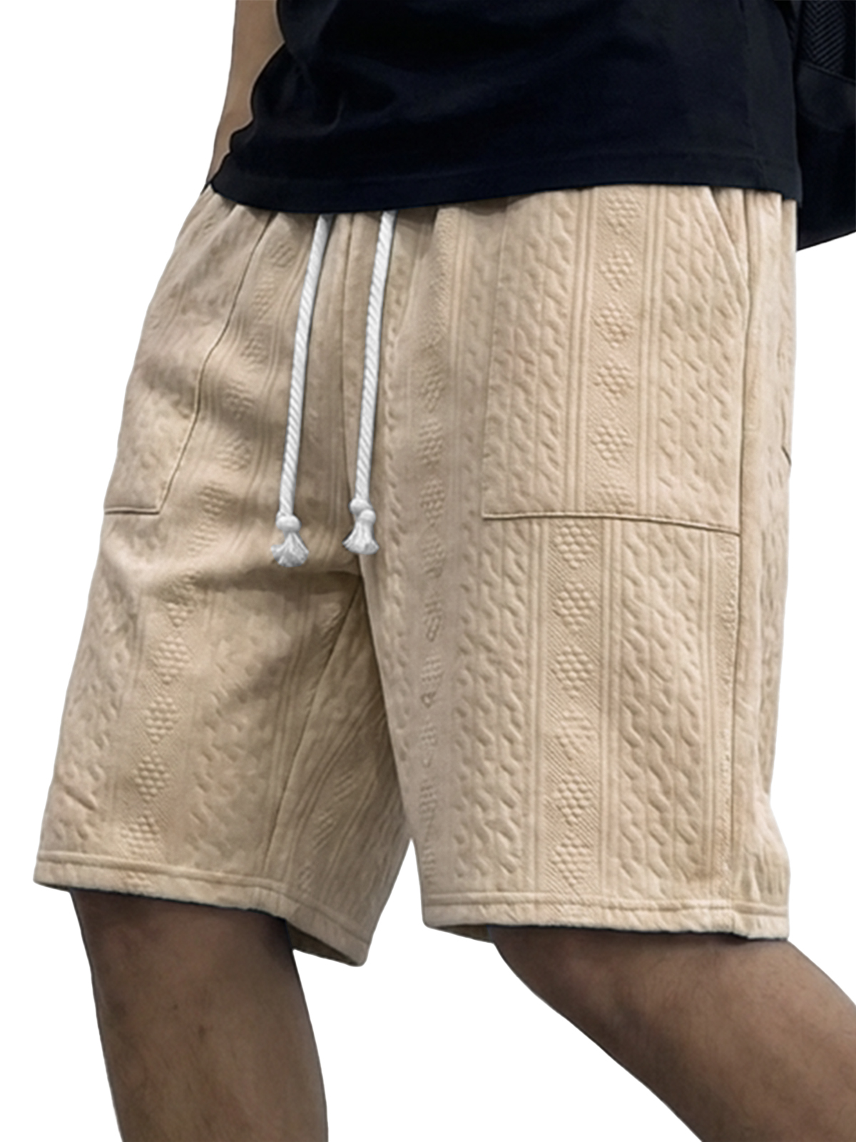 Men's Everyday Casual Jacquard Textured Shorts
