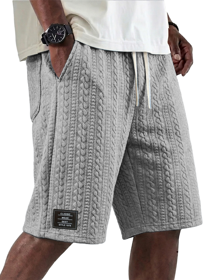 Men's Jacquard Striped Casual Shorts