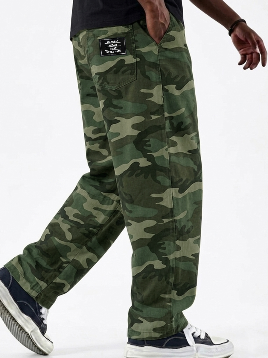 Camouflage Basic Cargo Pants