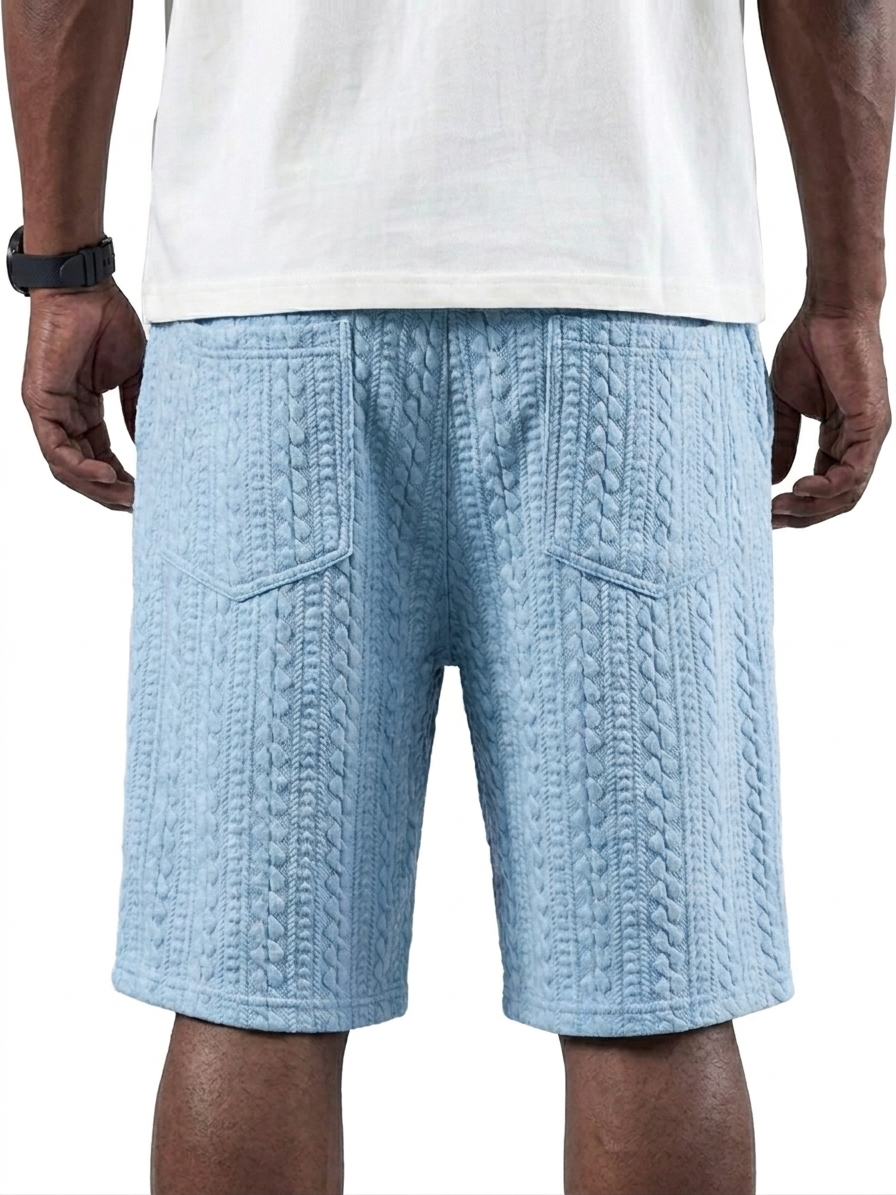 Men's Jacquard Striped Casual Shorts
