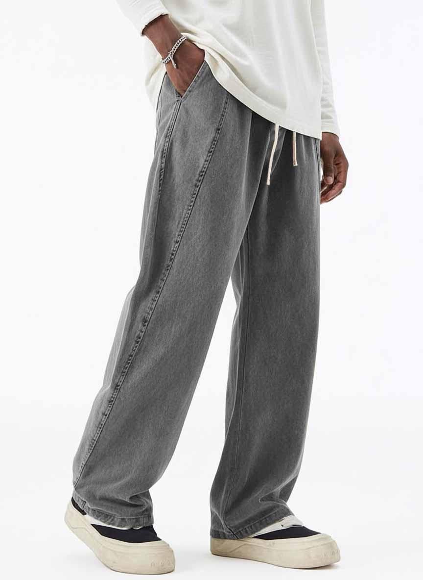 Men's Retro Fashion Washed Distressed Trousers