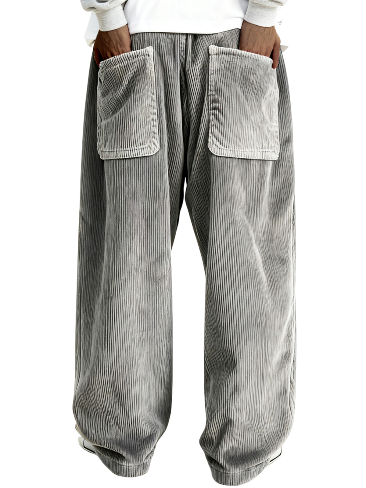 Men's Multi-pocket Stylish Ribbed Casual Trousers