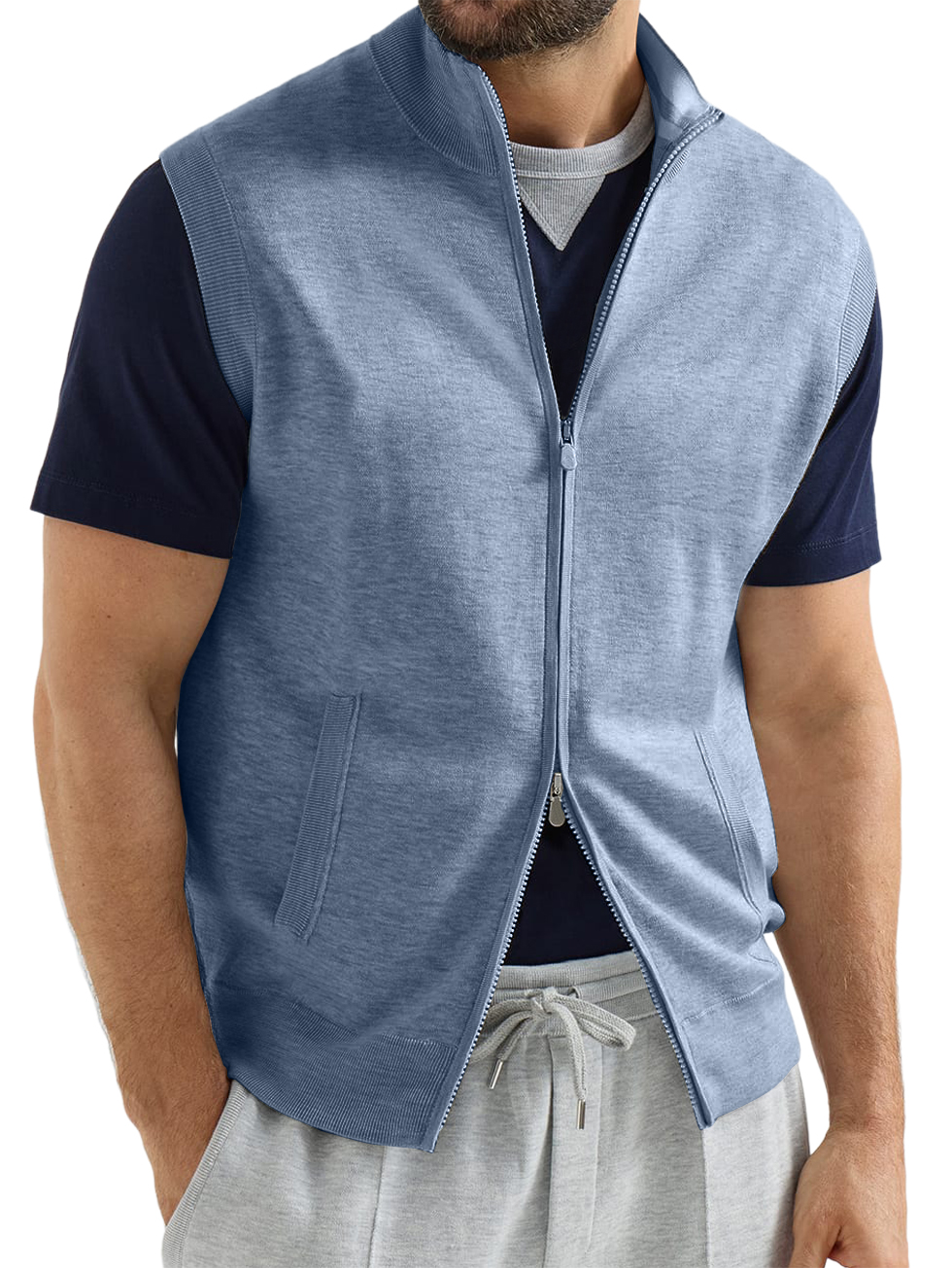 Men's French "Old Money" Style Terry Cloth Athletic Vest