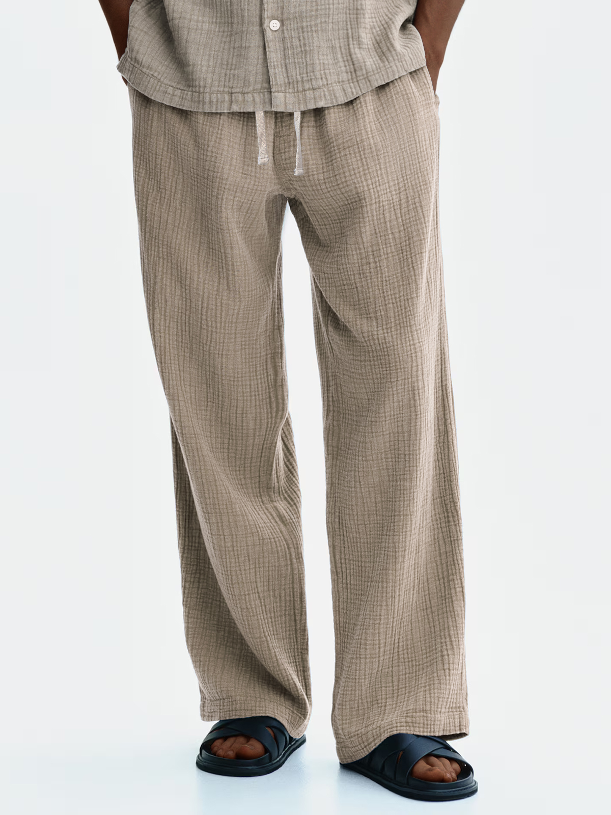 Men's Casual Loose Comfortable Textured Trousers