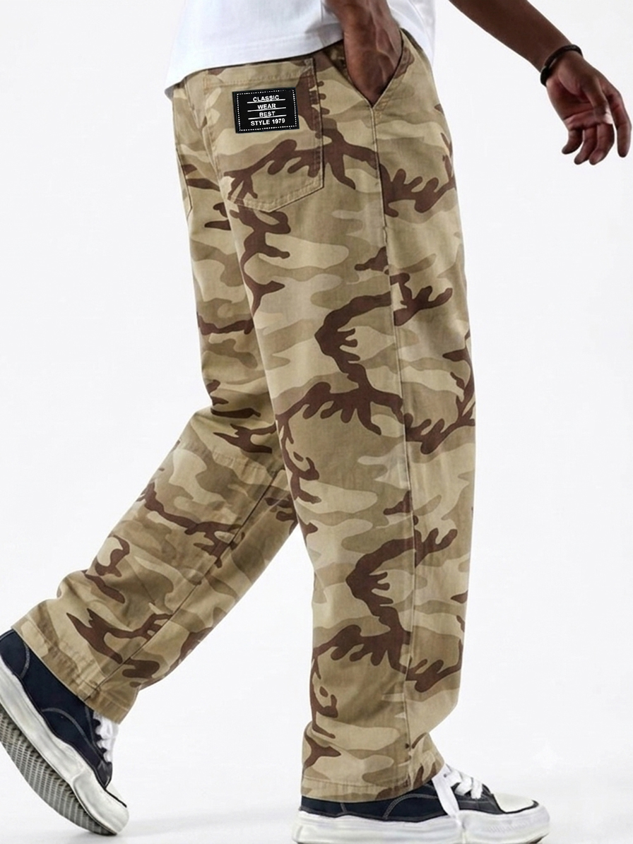 Camouflage Basic Cargo Pants