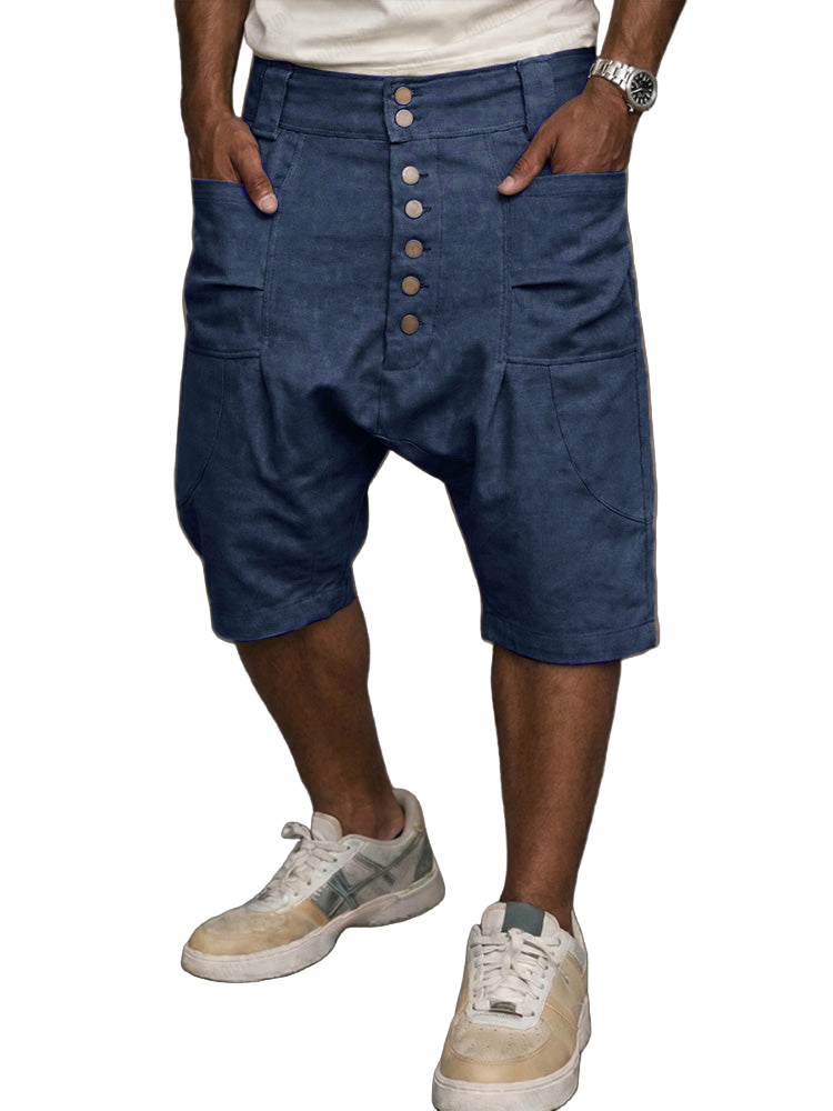Men's Casual Drop Crotch Harem Shorts
