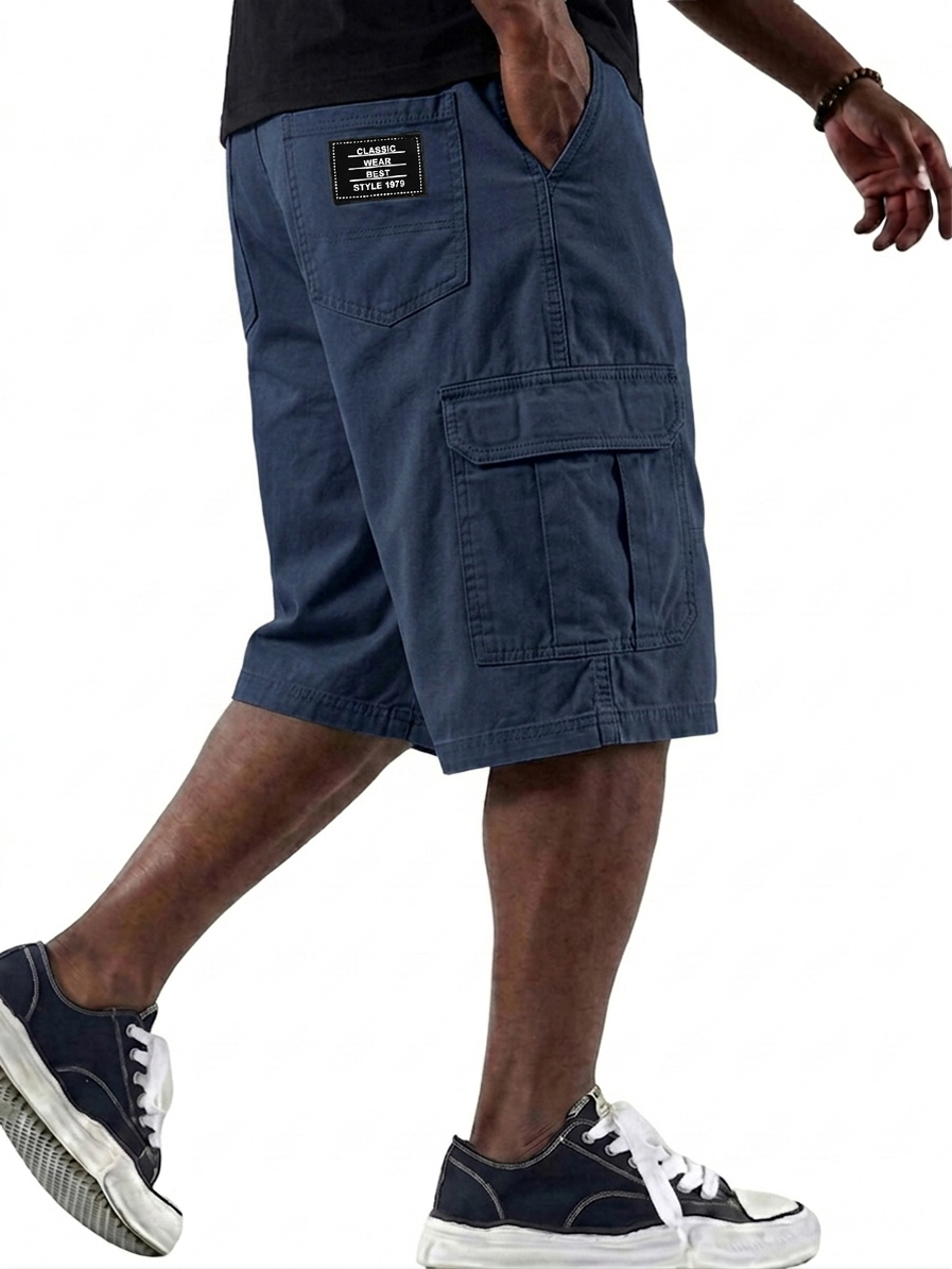 Casual and Versatile Multi-Pocket Cargo Basic Shorts