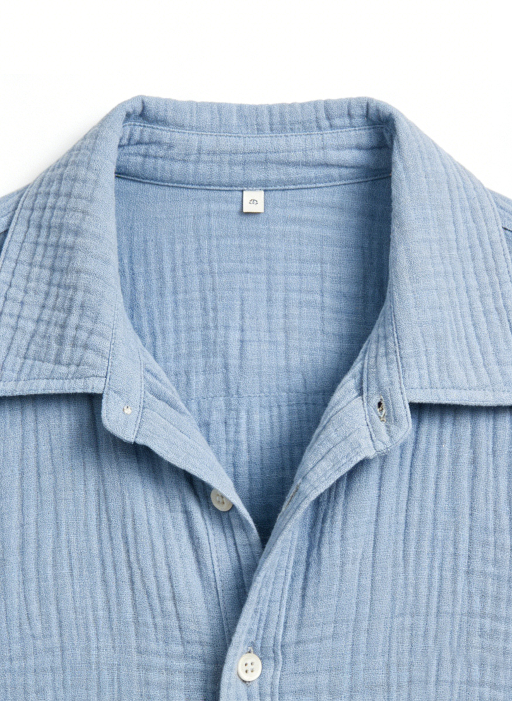 Men's Casual Vacation Breathable And Comfortable Pleated Short-sleeved Shirt