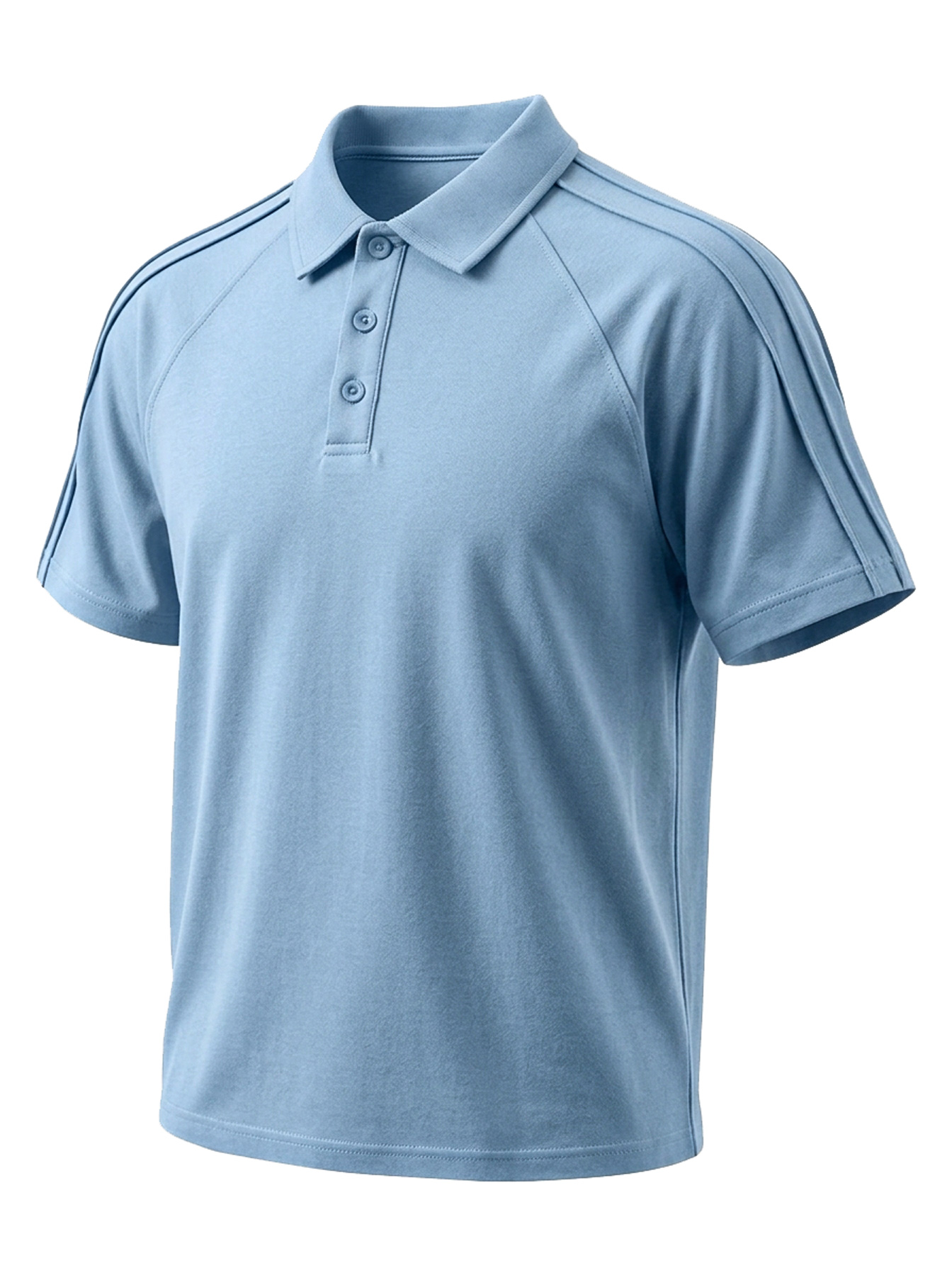 Men's Casual Collared Button Deconstructed Short-Sleeve Polo Shirt