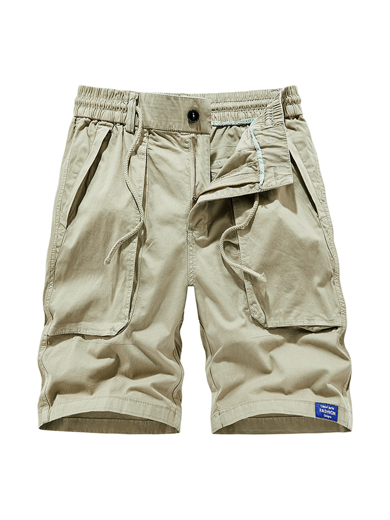 Men's Cotton Patch Pocket Casual Loose Cargo Shorts