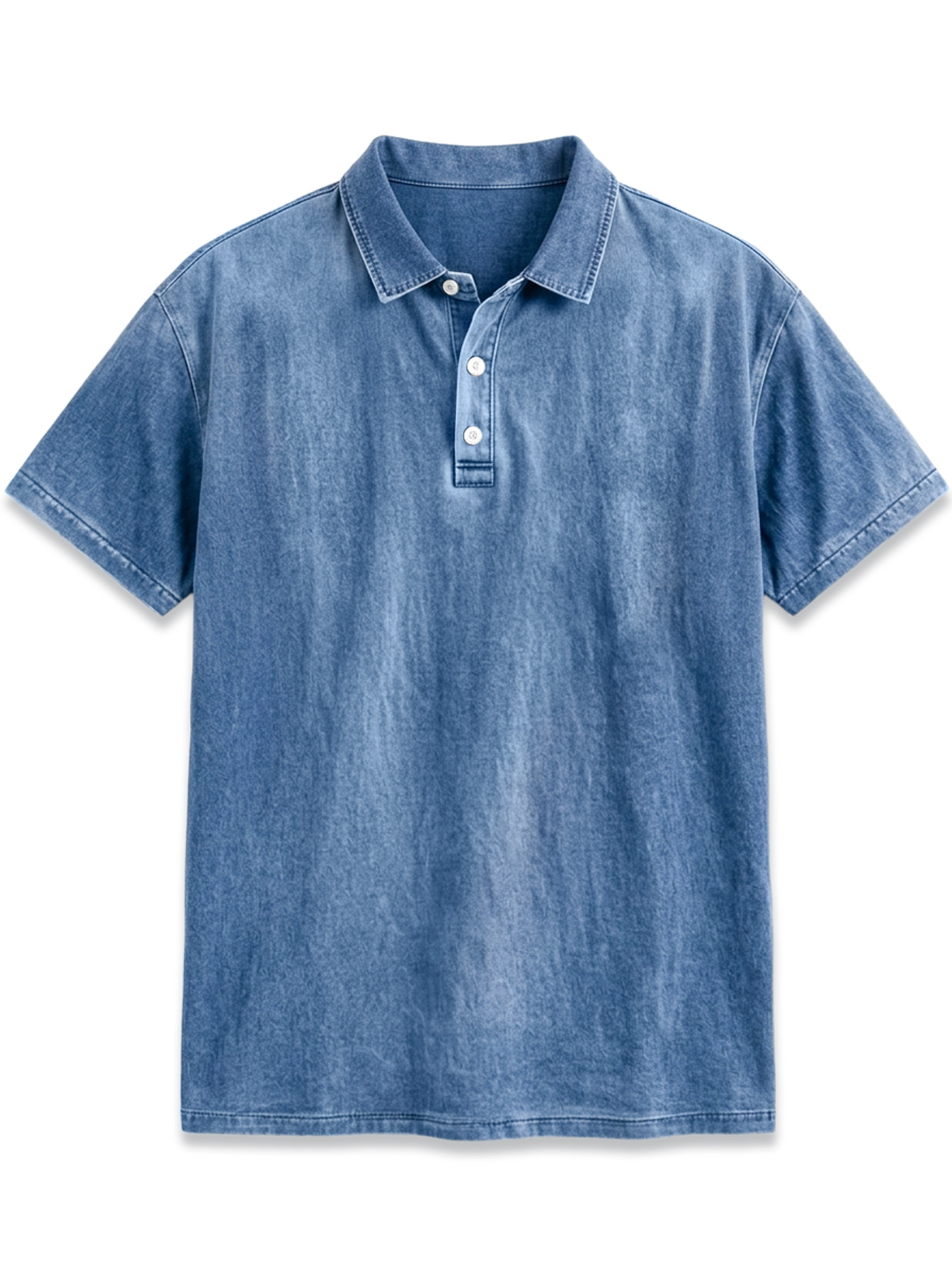 Men's Retro Casual Collared Button-Down Short-Sleeve Polo Shirt