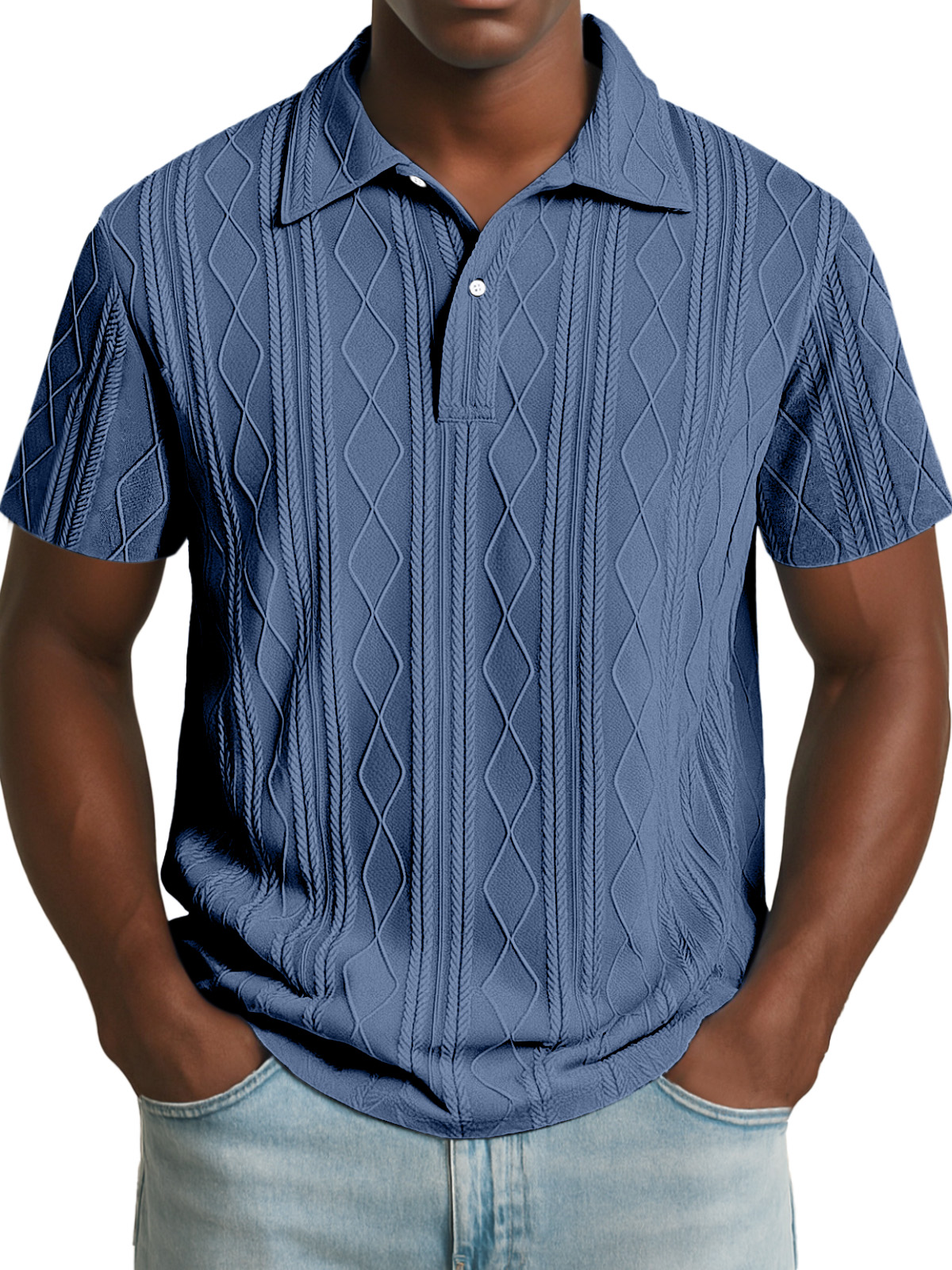 Men's Daily Simple Texture Short-sleeved Polo Shirt